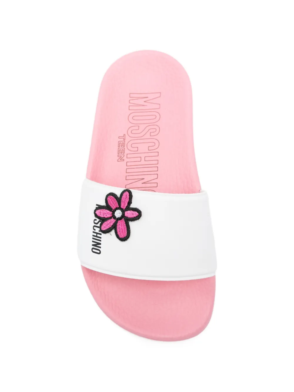 Moschino Kids flower-patch sandals Wit