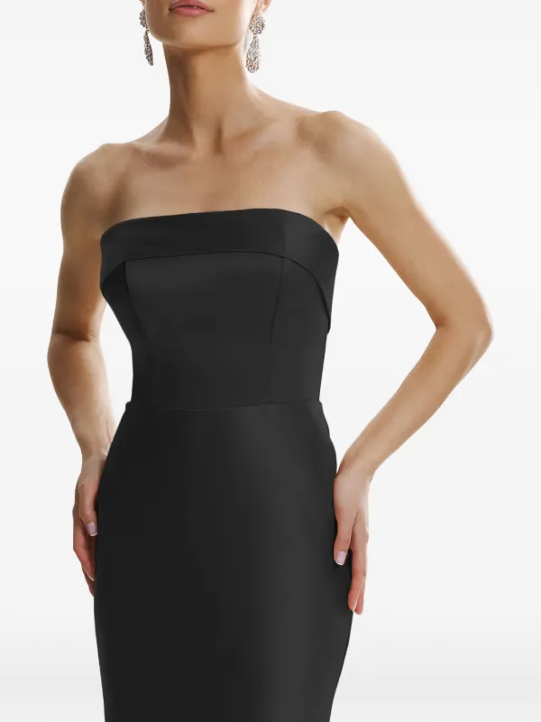 women's petite formal dresses for wedding Glamorous Black Strapless Gown – John Paul Ataker main image 0