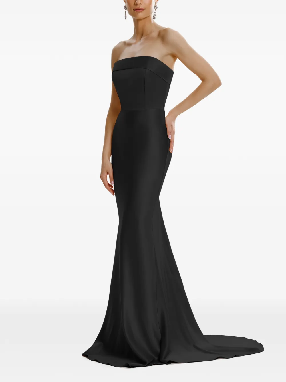 FRAMBOISE Dhara strapless maxi-jurk Zwart