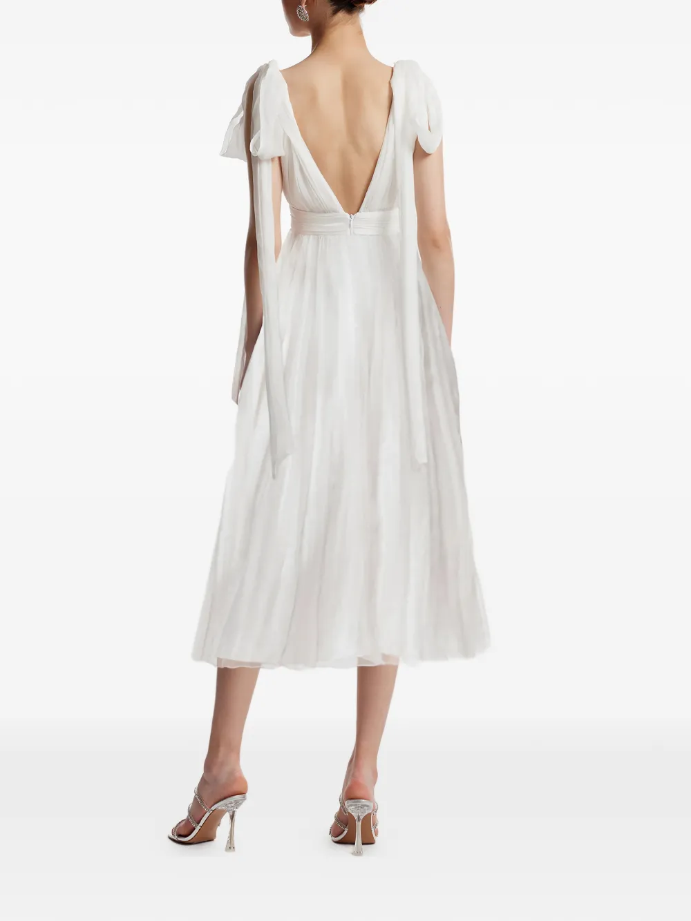 FRAMBOISE Lumiere V-neck midi dress - Wit