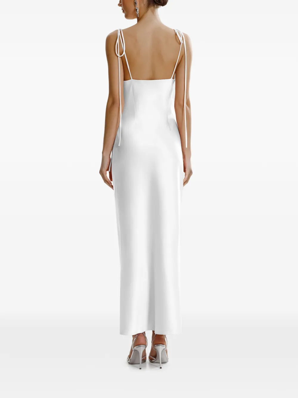FRAMBOISE Jodie mouwloze midi-jurk Wit