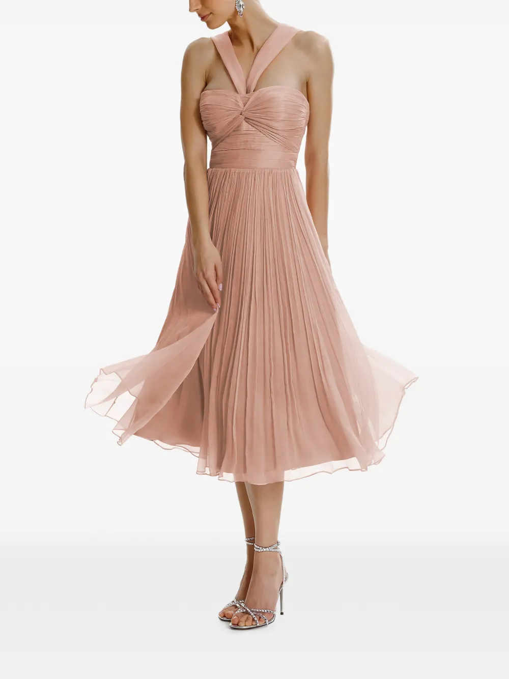 FRAMBOISE Gaia sleeveless midi dress - Roze