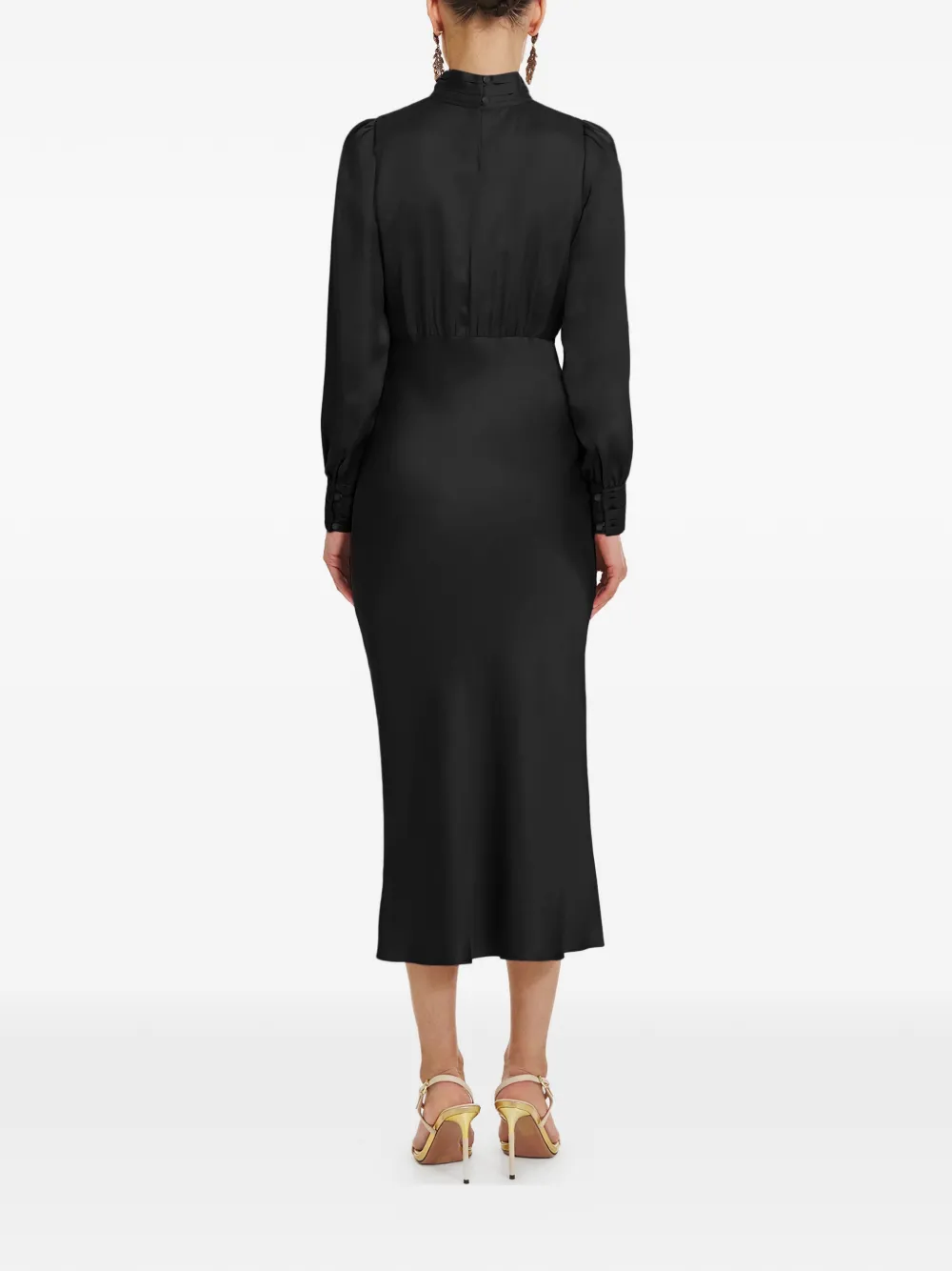  Framboise Jacob Mock-neck Midi Dress - Black 