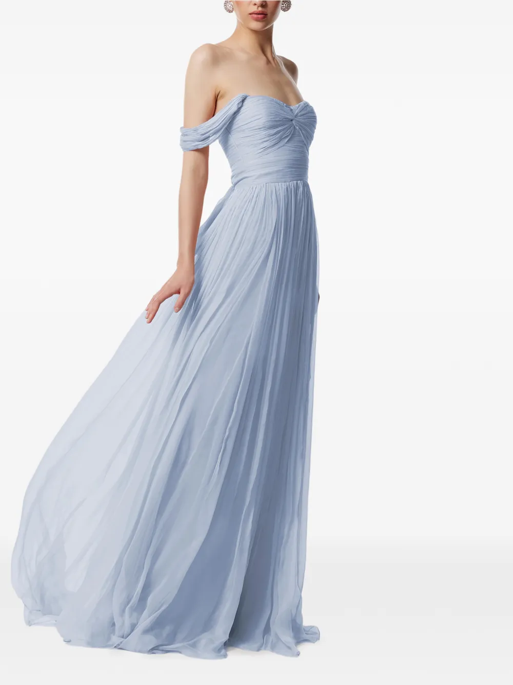 FRAMBOISE Roselyn off-the-shoulder maxi dress - Blauw