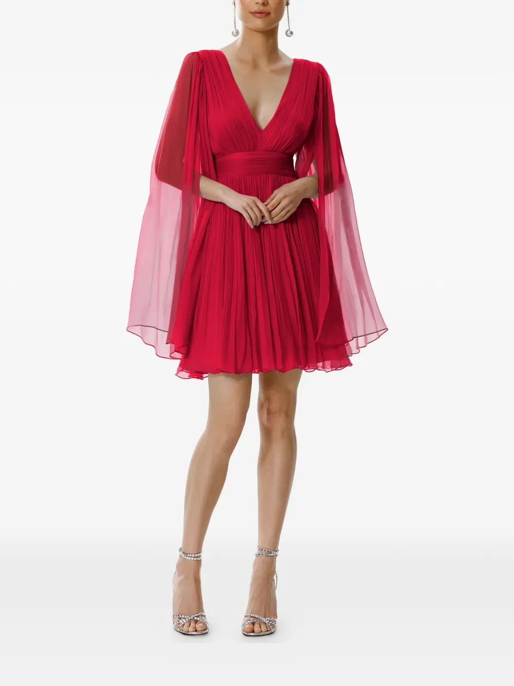 FRAMBOISE Palmer V-neck mini dress - Rood