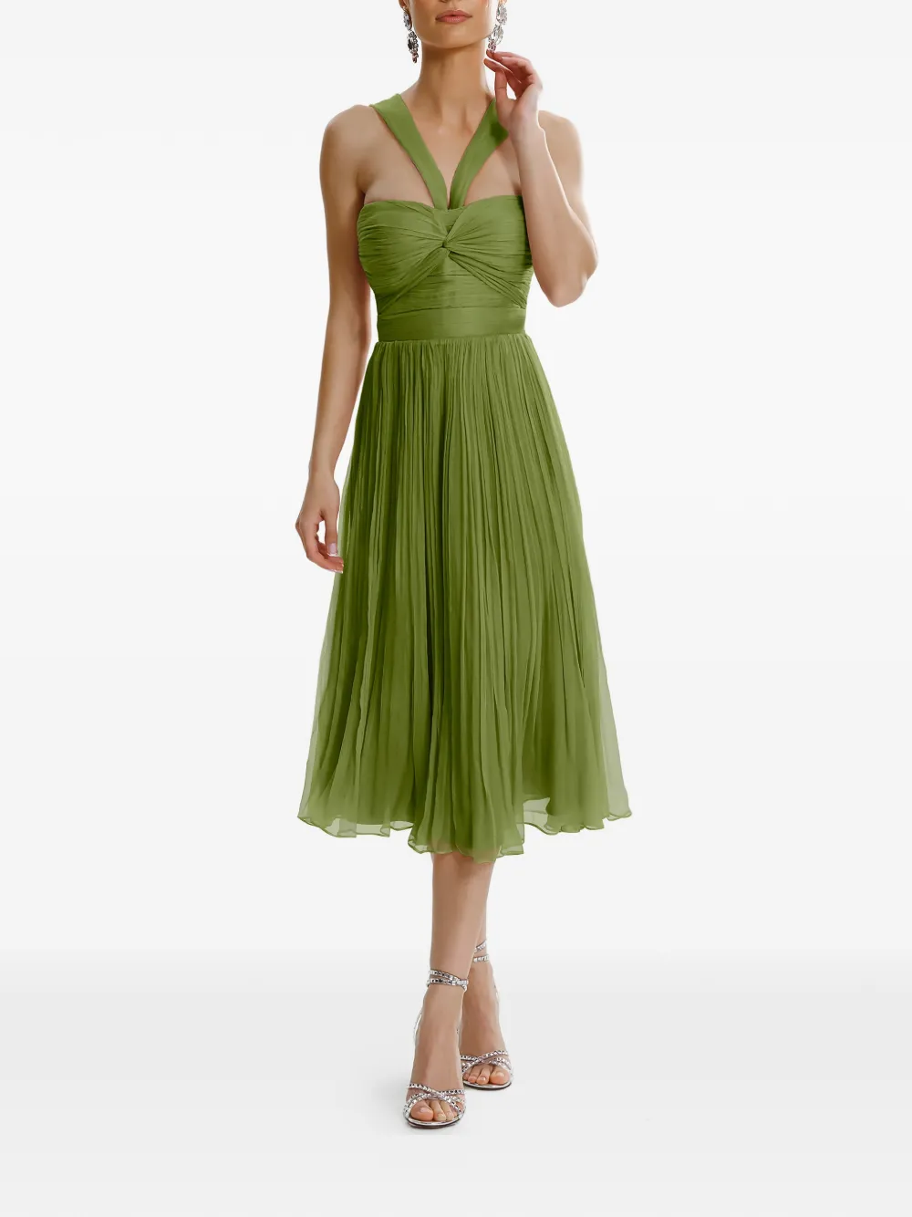 FRAMBOISE Gaia sleeveless midi dress - Verde