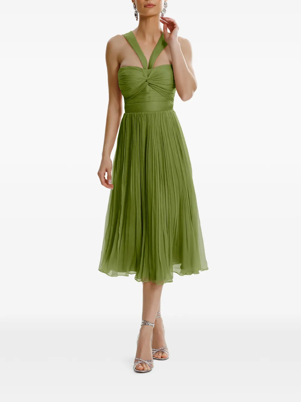 FRAMBOISE Gaia sleeveless midi dress - Verde