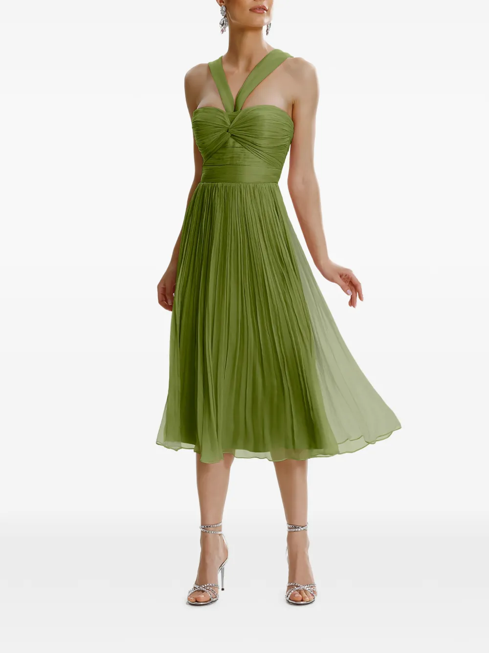 FRAMBOISE Gaia sleeveless midi dress - Groen