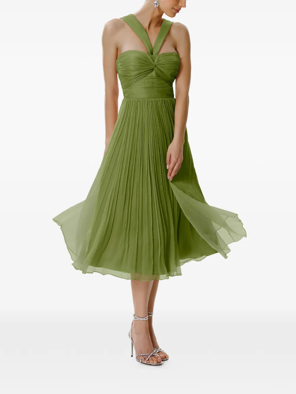 Gaia Sleeveless Silk Midi Dress