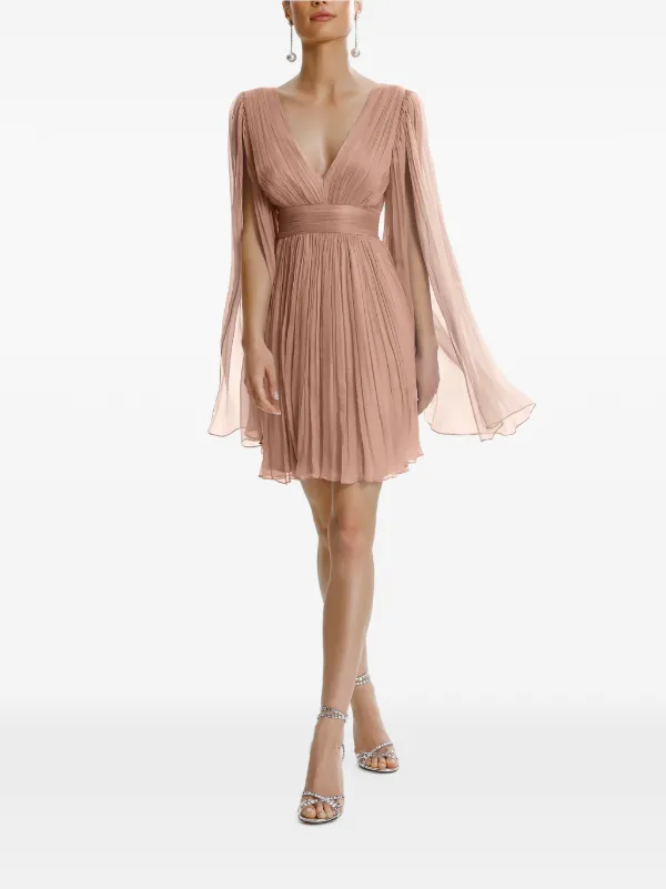 knee length dresses for ladies Women's Margaret Cape Sleeve Mini Dress Off White S/M/L/Customize MEAN BLVD