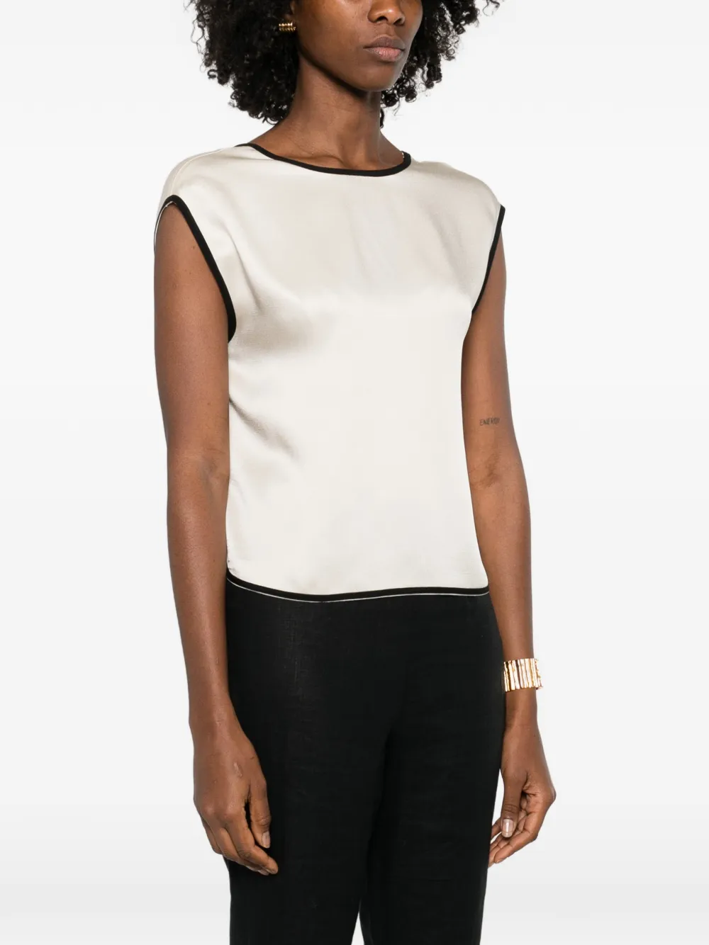 Forte Forte Contrast-trim Blouse - Neutrals 