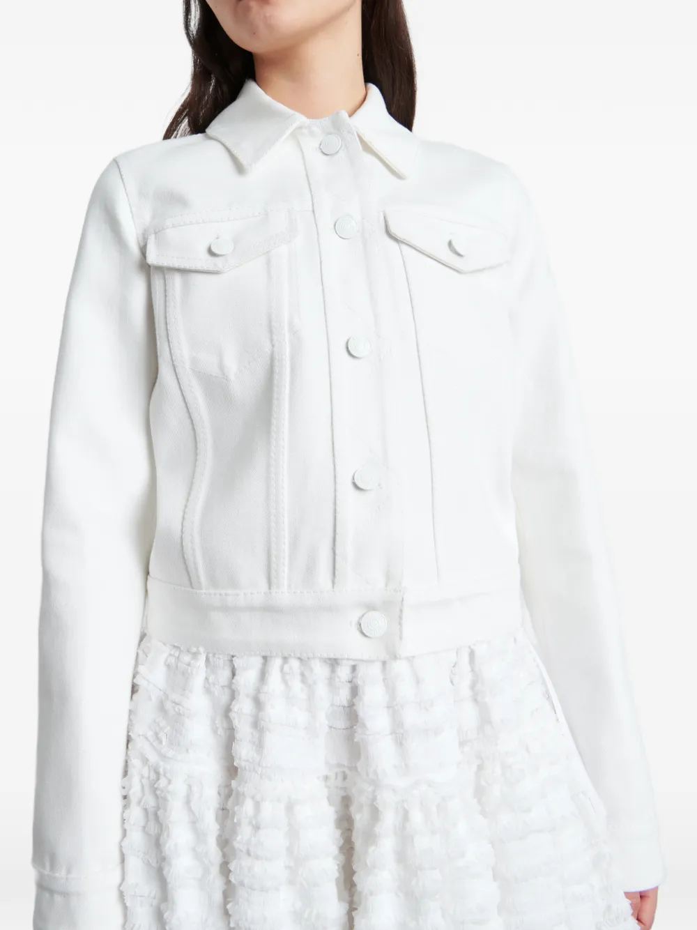 Cecilie Bahnsen Sasha open-back jacket - Bianco
