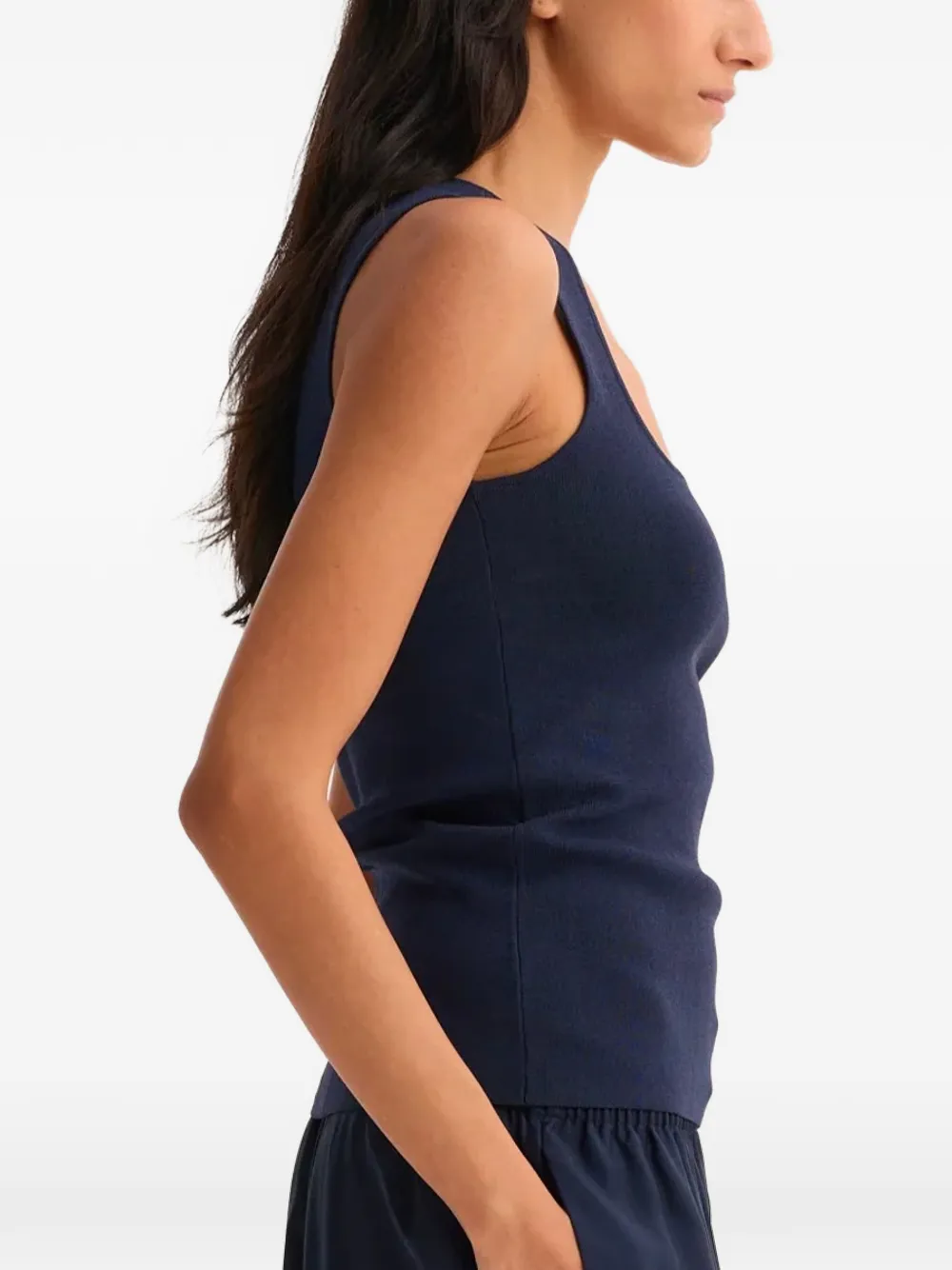 Róhe square-neck sleeveless top - Blu