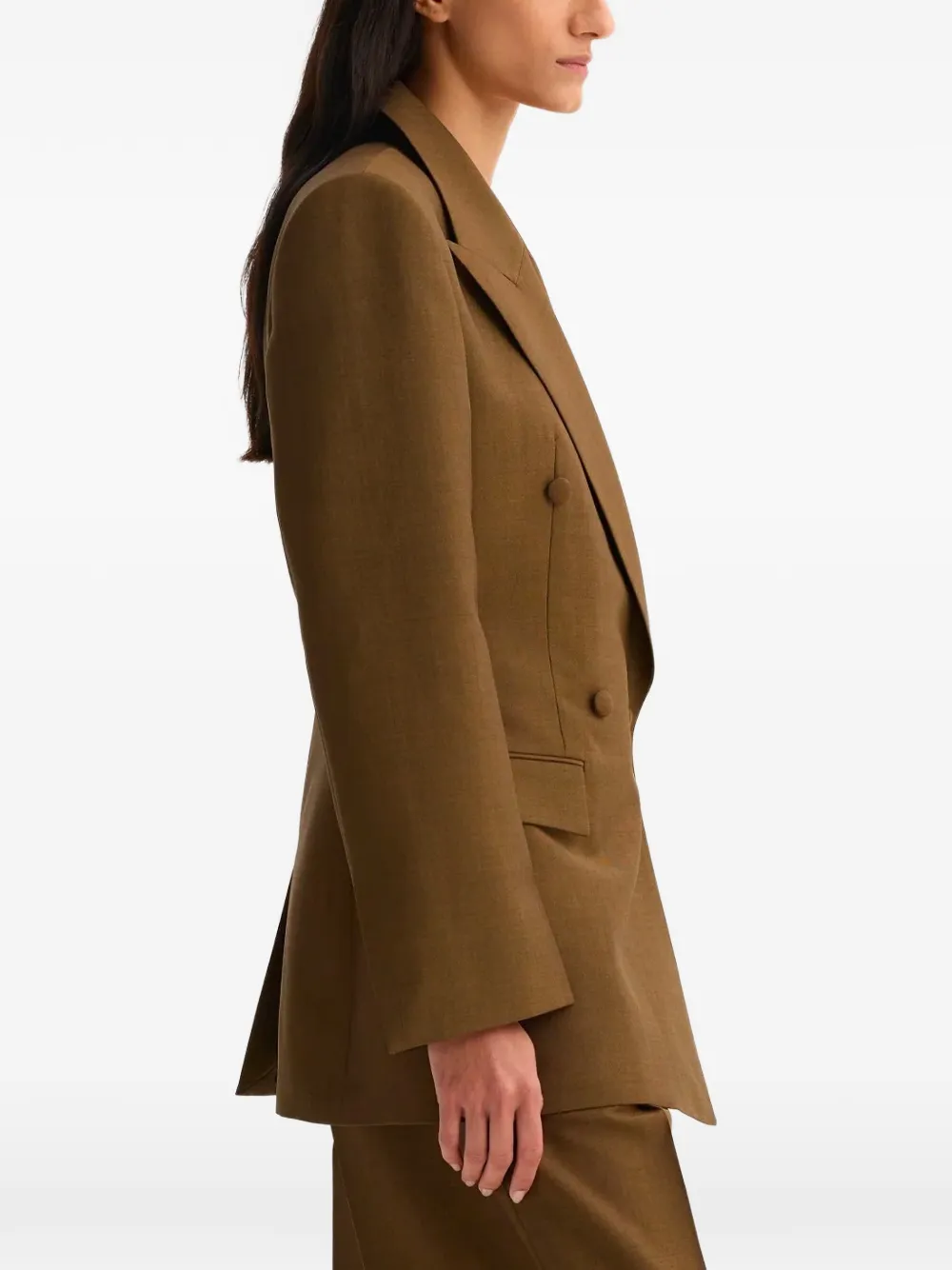  Róhe Double-breasted Blazer - Brown 