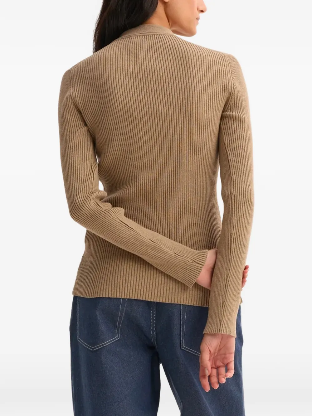  Róhe Ribbed Buttoned Cardigan - Neutrals 