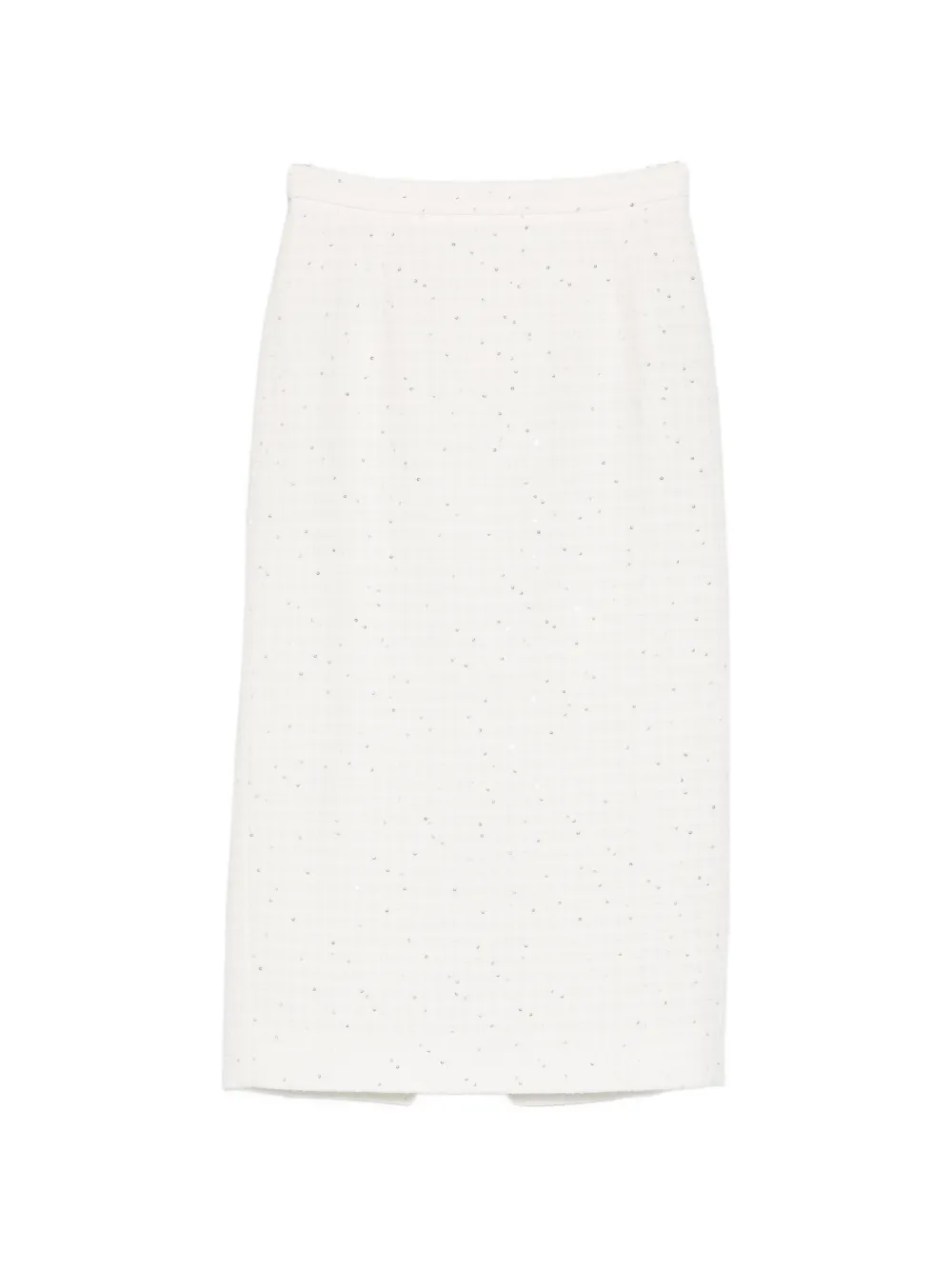 Alessandra Rich sequin-embellished midi skirt - Bianco