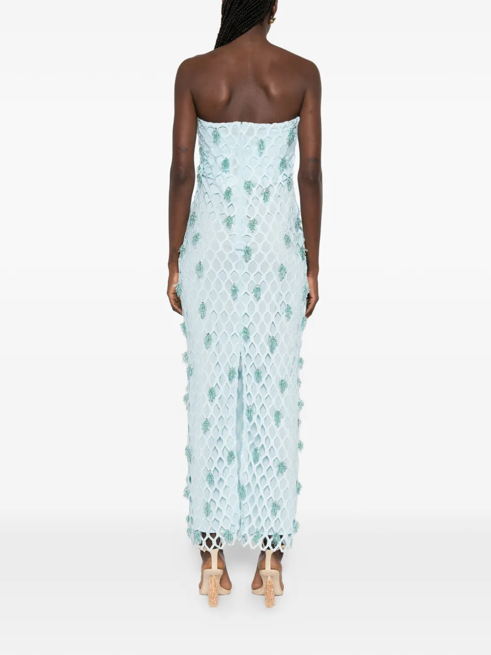 Beaded Strapless Maxi Dress
