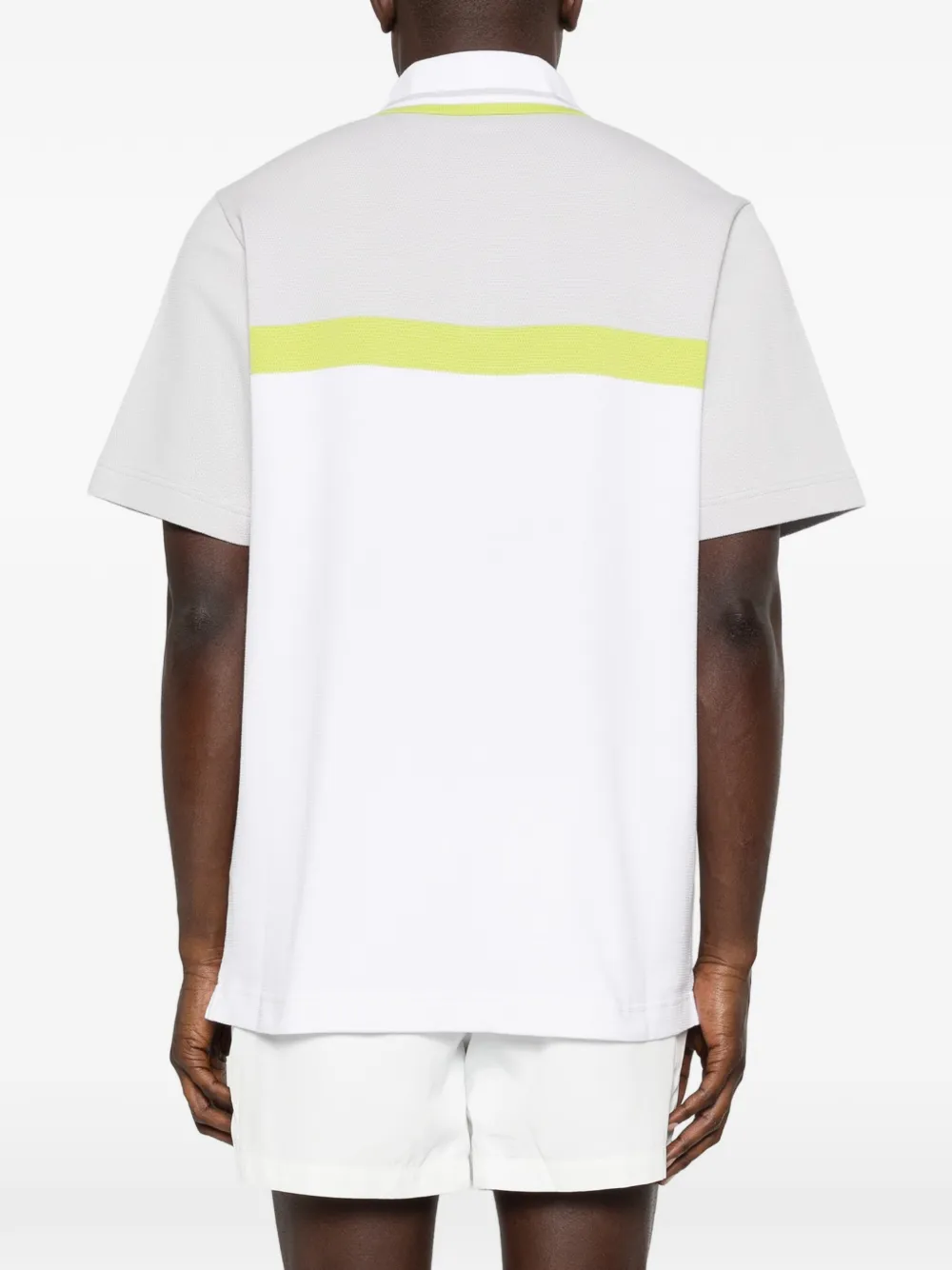 Casablanca Poloshirt met colourblocking en rits Wit
