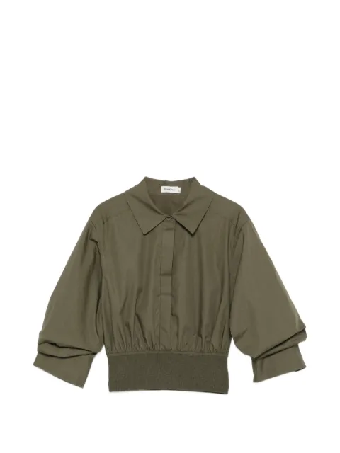Simkhai gathered-sleeve cropped shirt