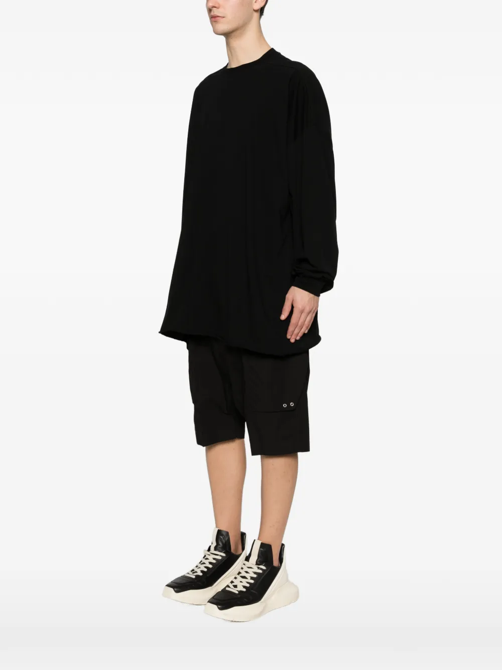 Rick Owens T-shirt met lange mouwen Zwart