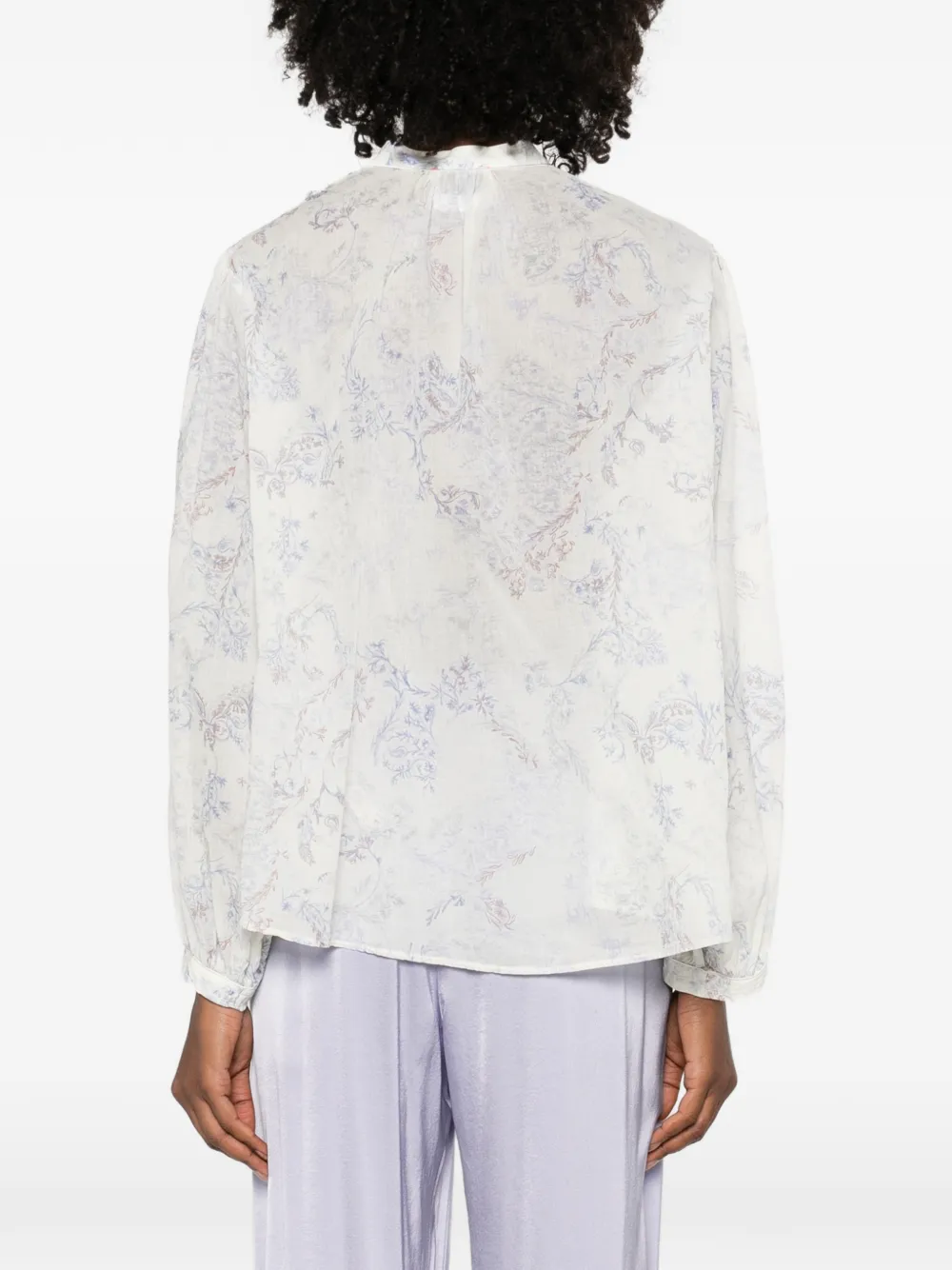 Forte blouse met bloemenprint Wit