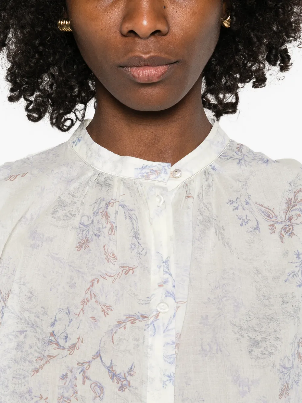 Forte blouse met bloemenprint Wit