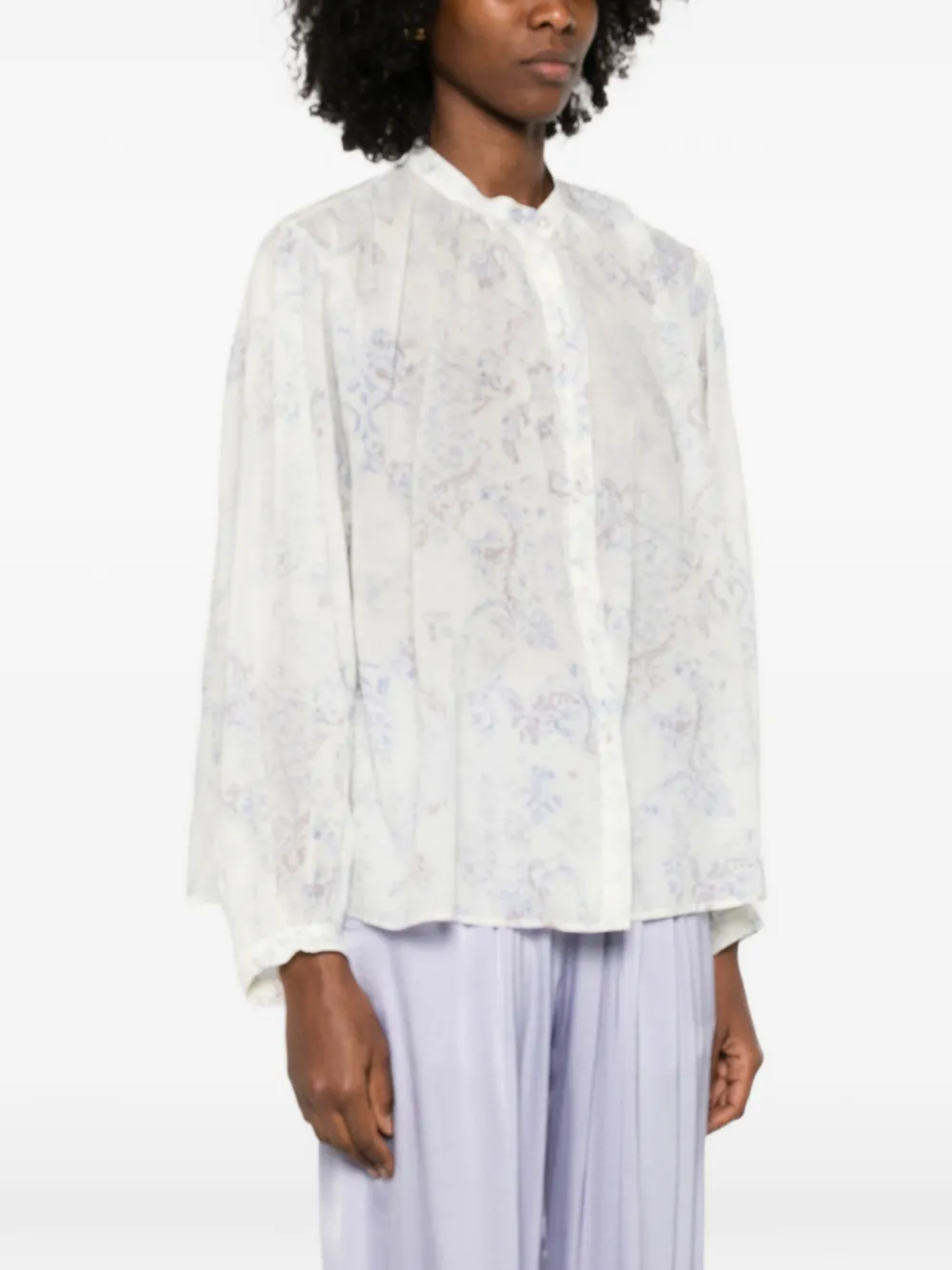 Forte blouse met bloemenprint Wit