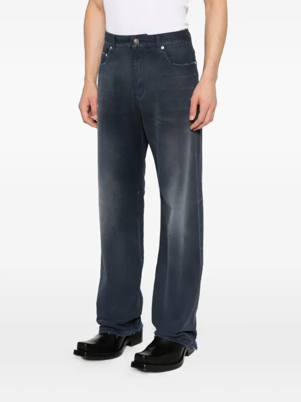 Balenciaga Calça Jeans Curved Knee Jellyfish | Azul | FARFETCH BR
