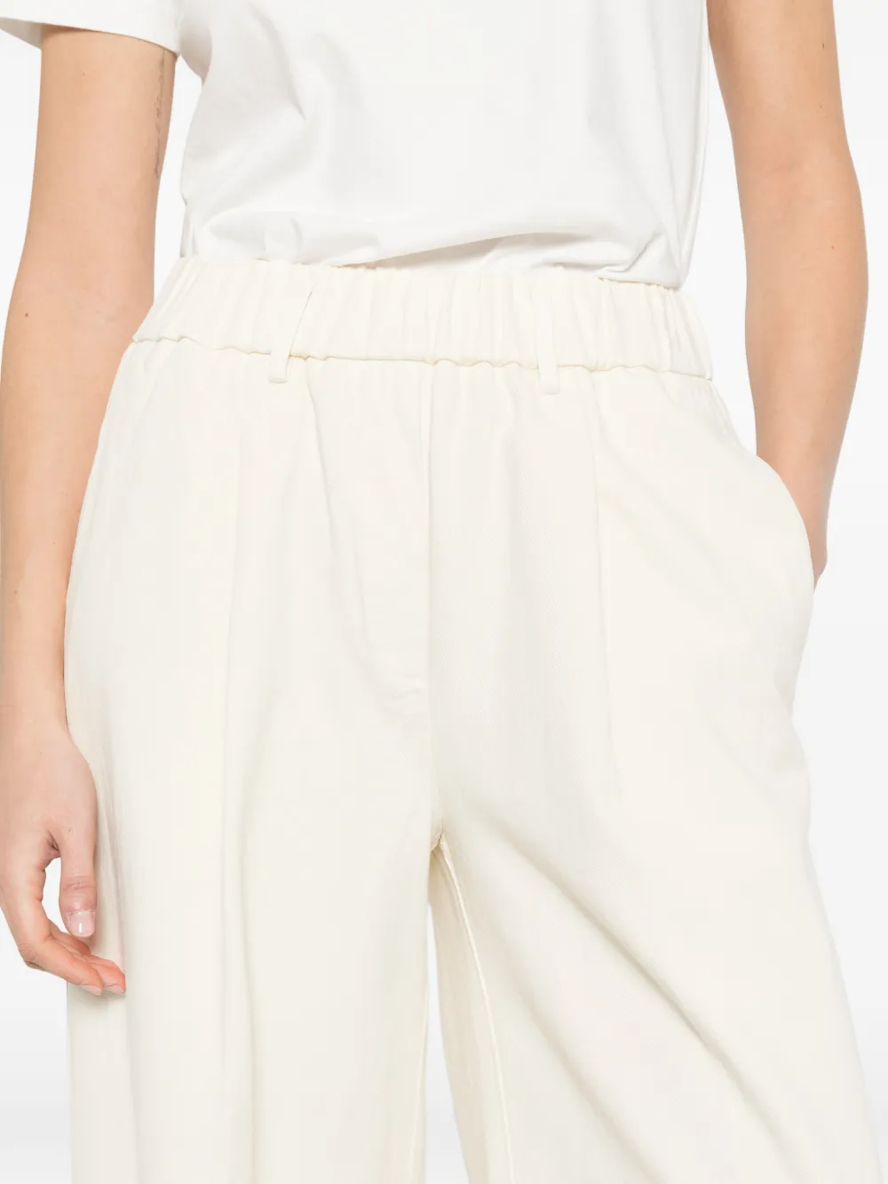 Forte Elastische broek Geel