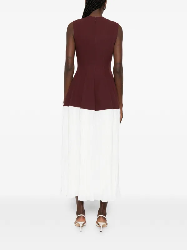simkhai pleated dress SIMKHAI Selene Gown in White