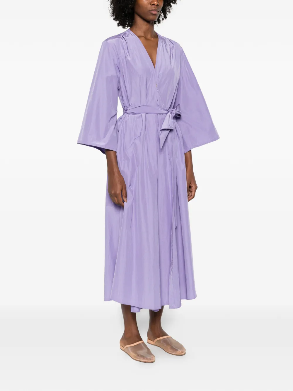  Forte Forte Belted Midi Dress - Purple 