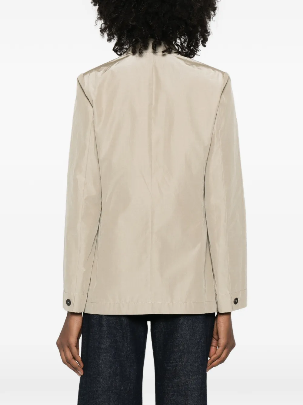 Forte Blazer met enkele rij knopen Beige