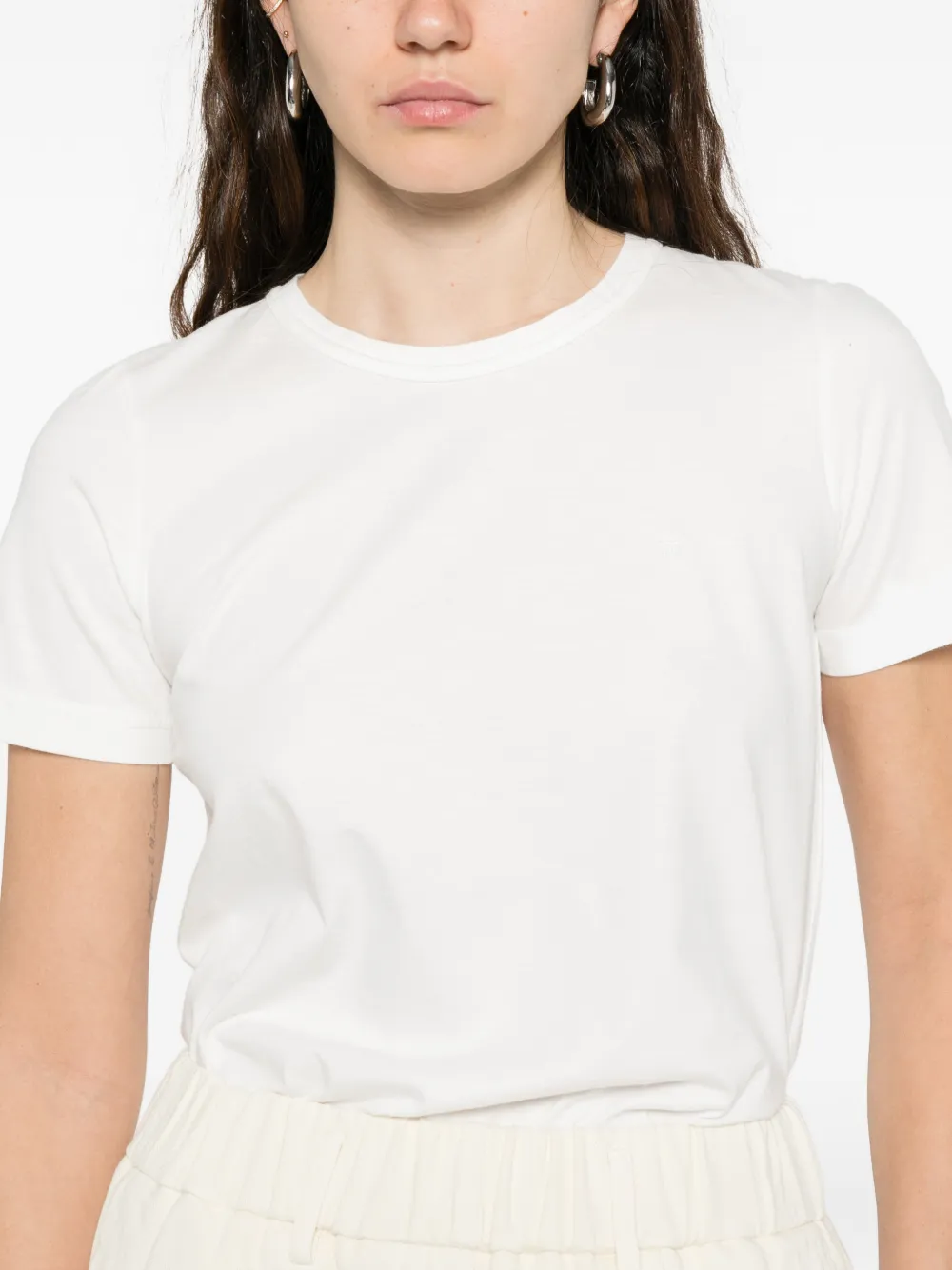 Forte T-shirt met ronde hals Wit