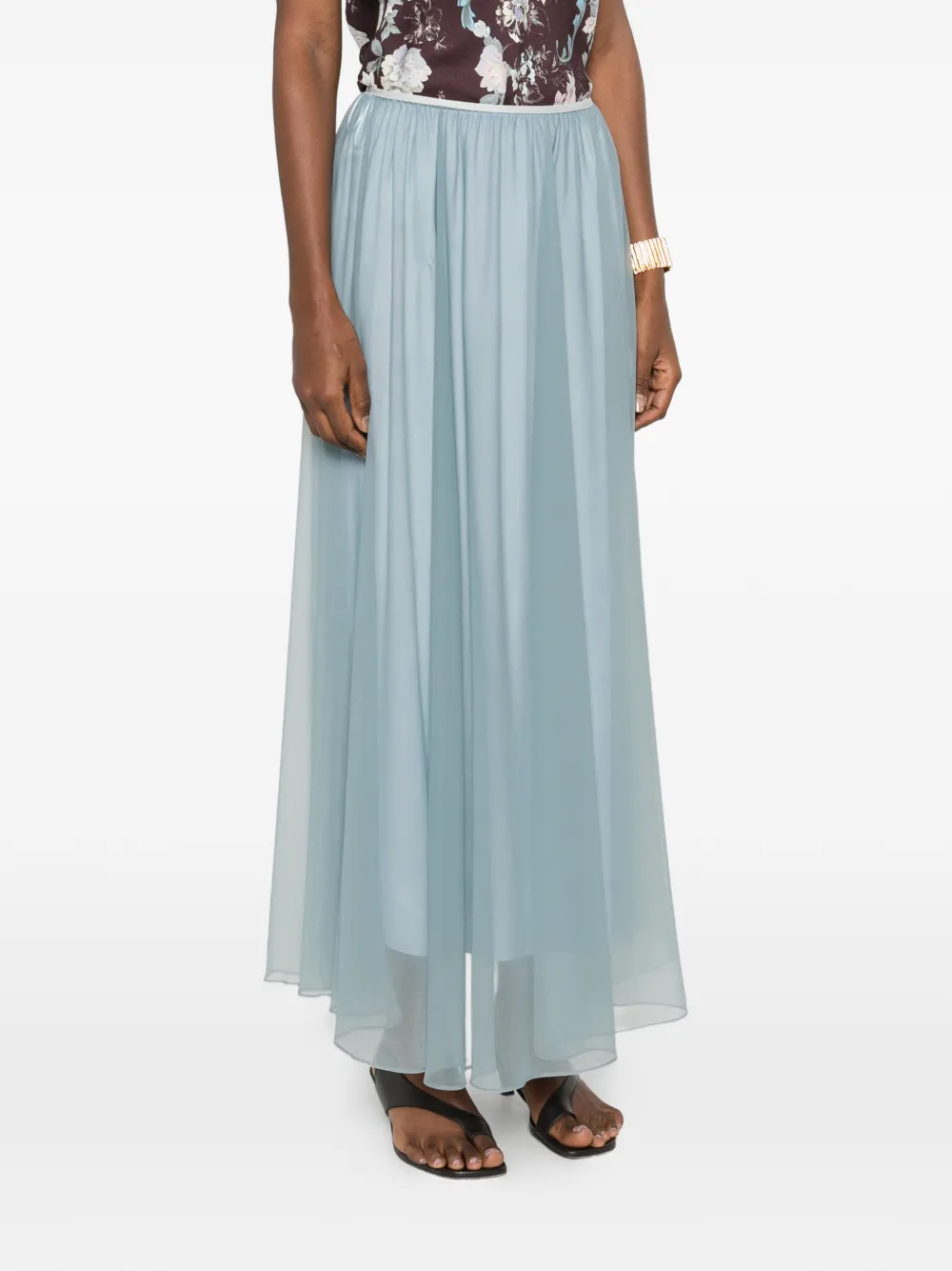 Forte Gelaagde midi-rok Blauw