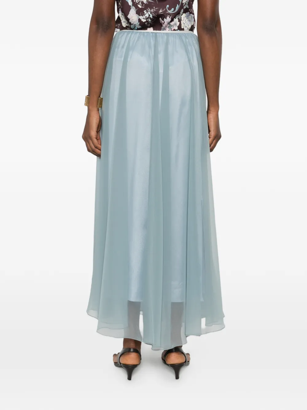 Forte Gelaagde midi-rok Blauw