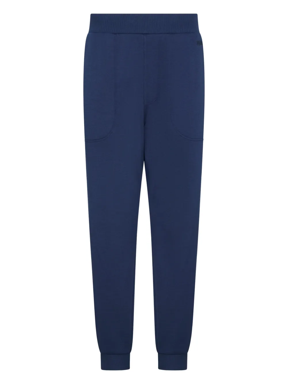 Zegna logo-embroidery track pants - Blu