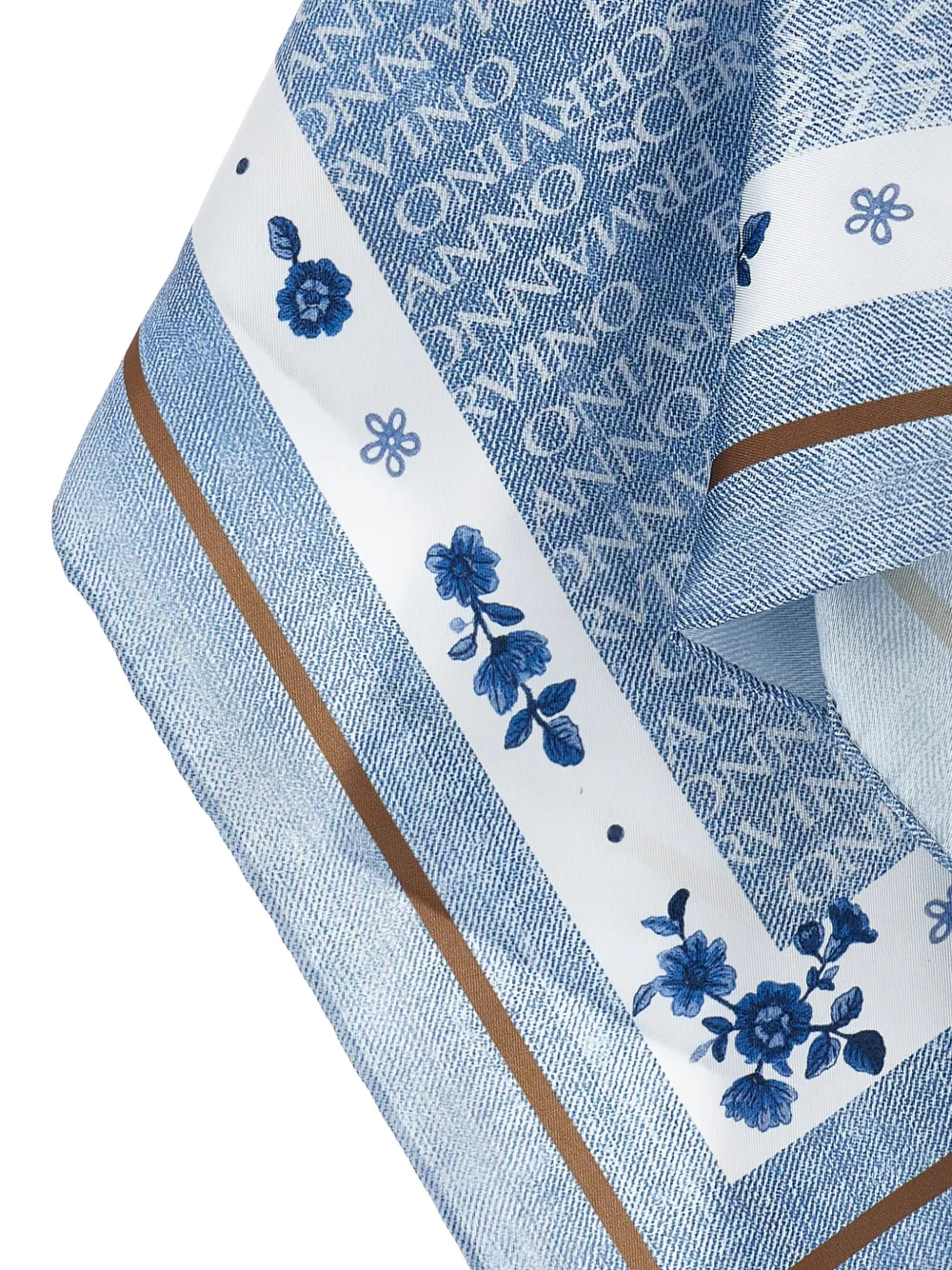  Ermanno Scervino Junior Floral-print Scarf - Blue 