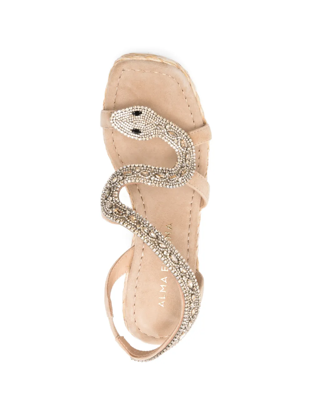 ALMA EN PENA Espadrilles verfraaid met slangen Beige