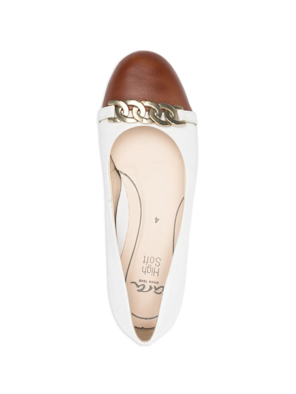 ARA Ballerina's met kettingdetail Wit