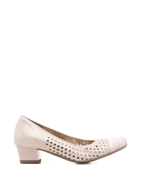 ARA perforated cap-toe pumps