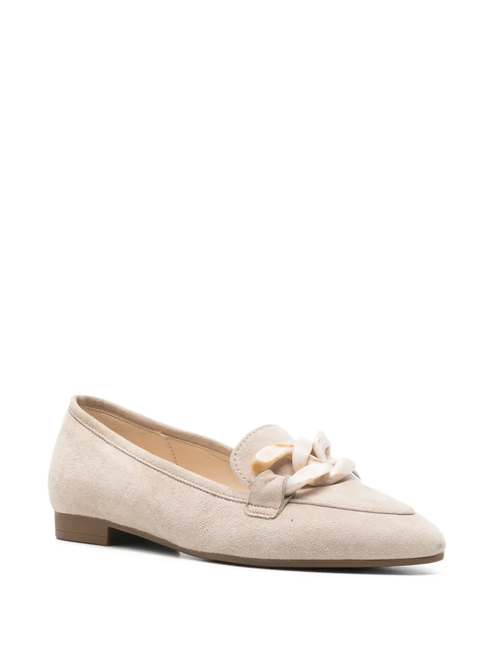  Gabor Chain-detail Flat Pumps - Neutrals 