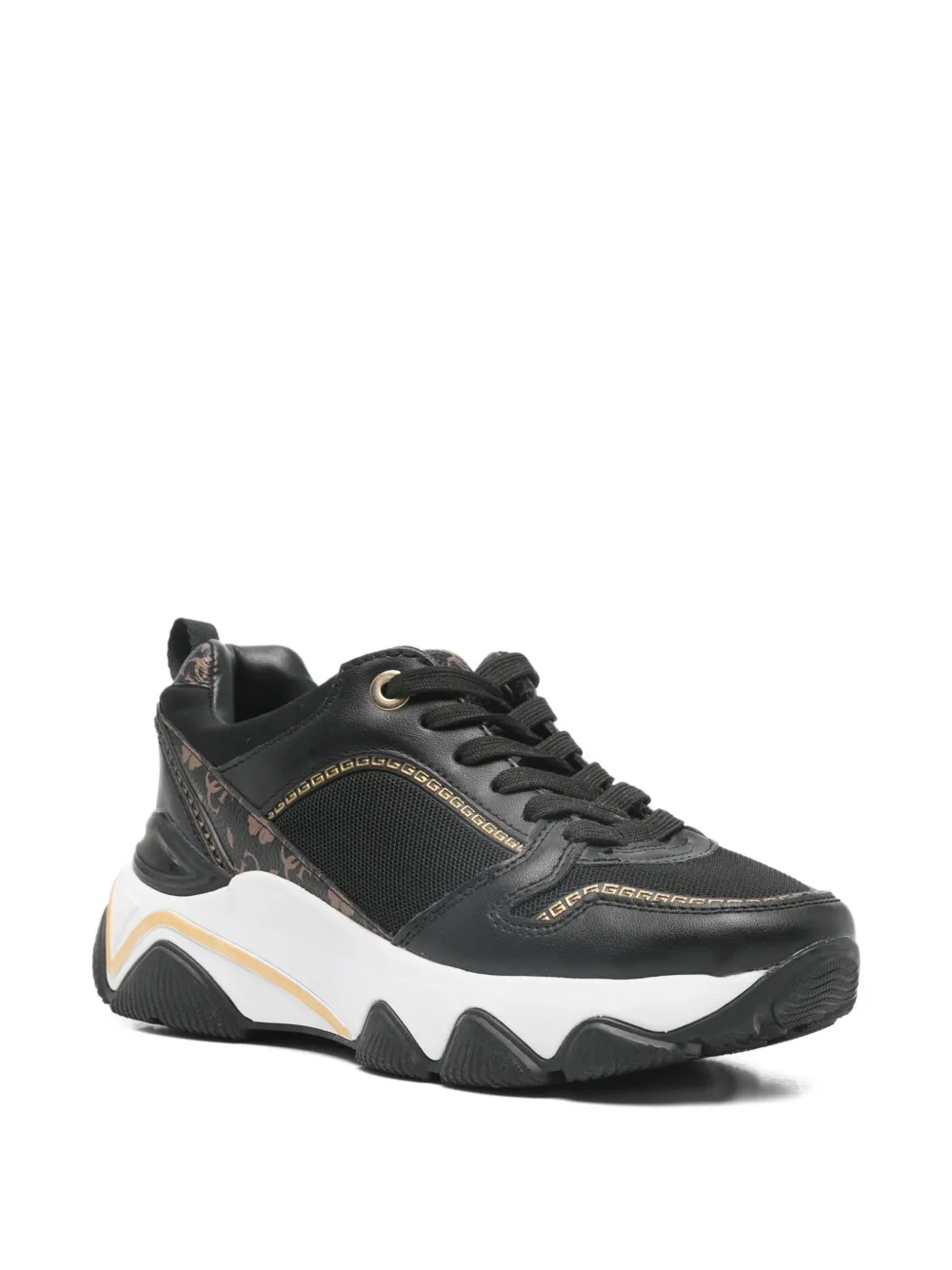 GUESS USA logo pattern sneakers Zwart