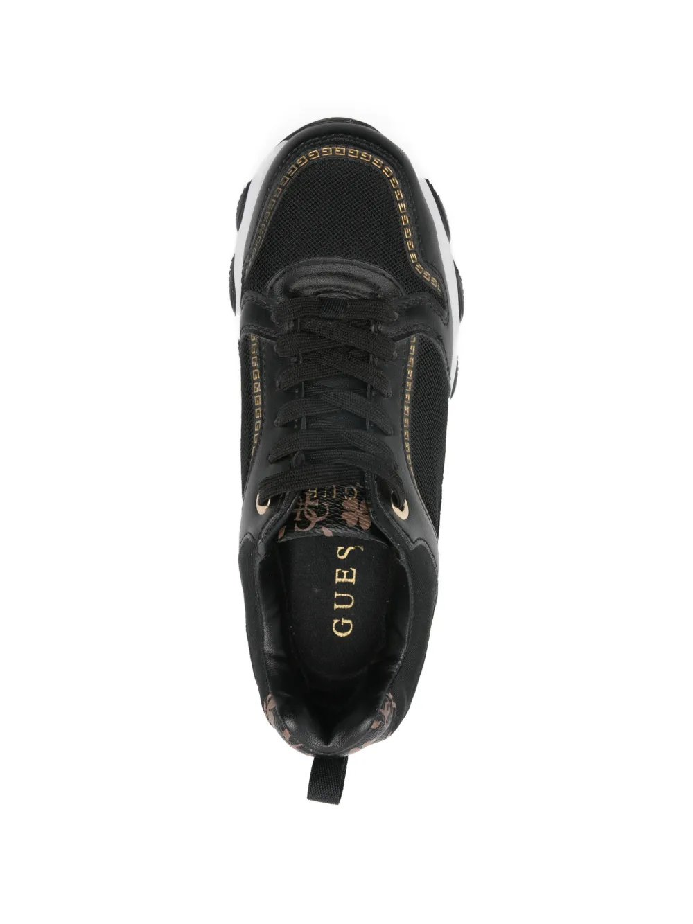 GUESS USA logo pattern sneakers Zwart