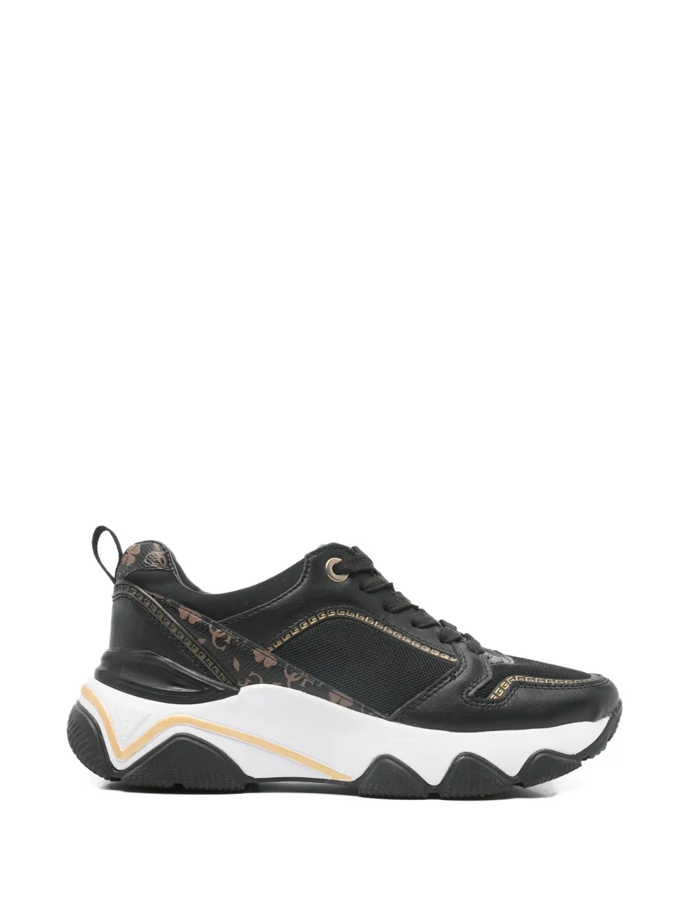 GUESS USA logo pattern sneakers Zwart