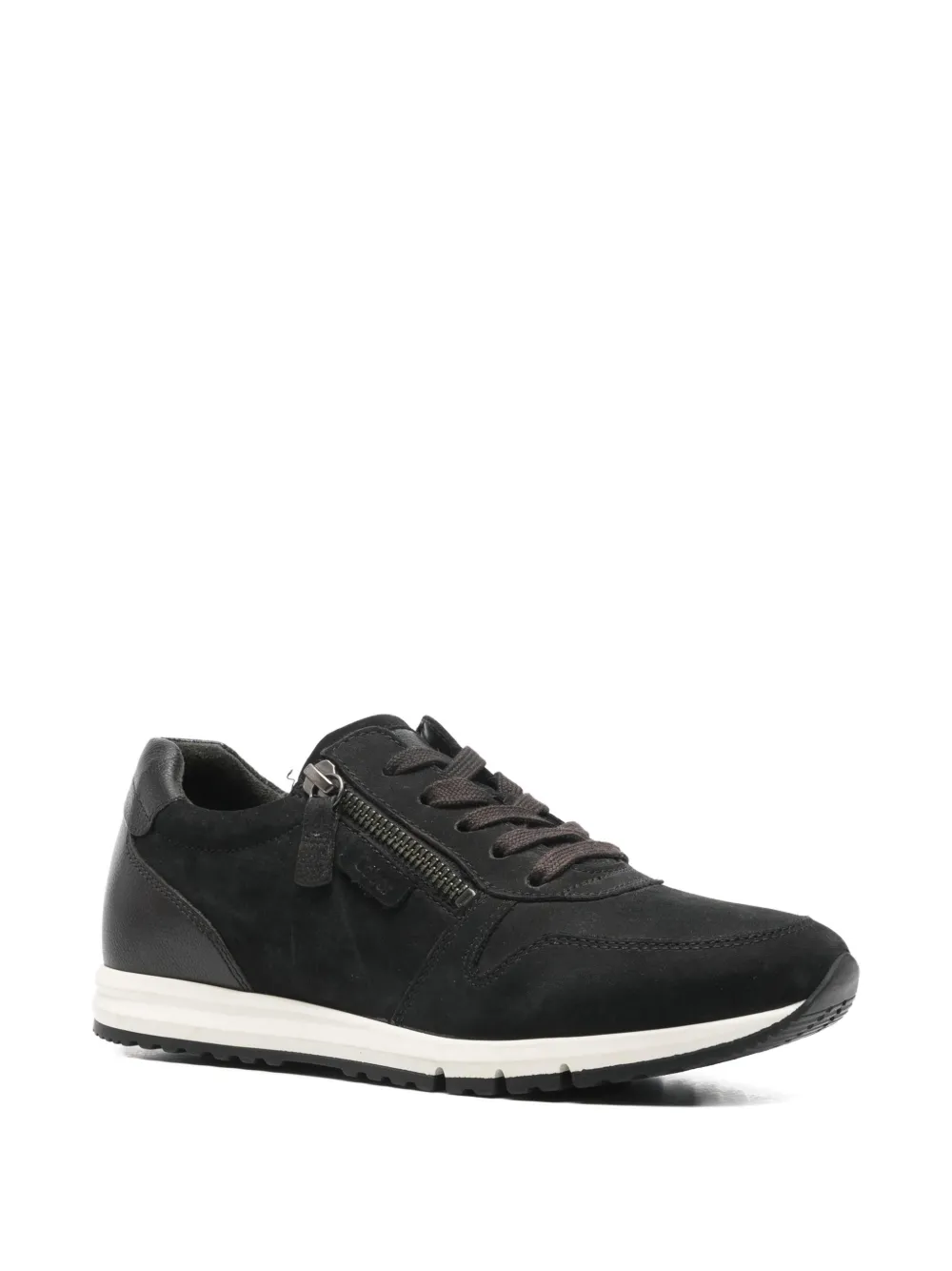  Gabor Zip-up Lace-up Sneakers - Black 