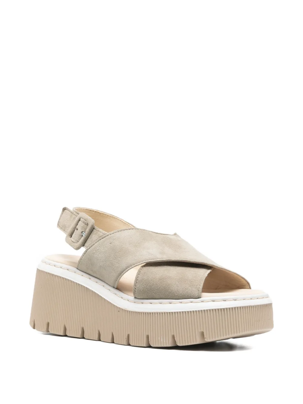 GABOR cross-over platform sandals Beige