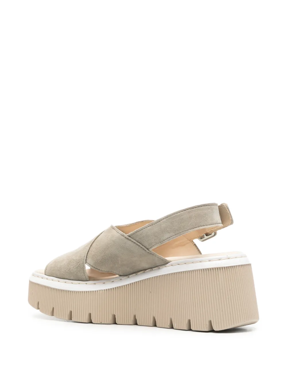 GABOR Sandalen met plateauzool en gekruiste bandjes Beige