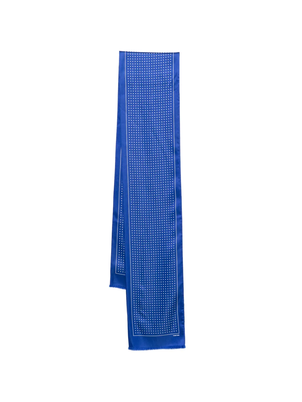 TOM FORD polka dot silk scarf - Blu