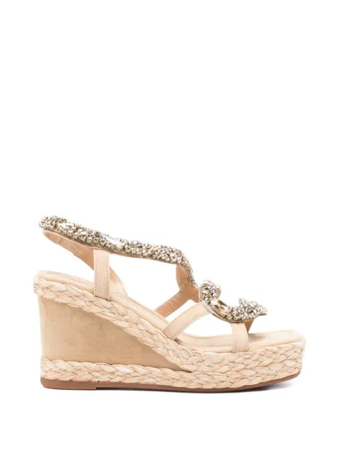 ALMA EN PENA embellished wedge espadrilles