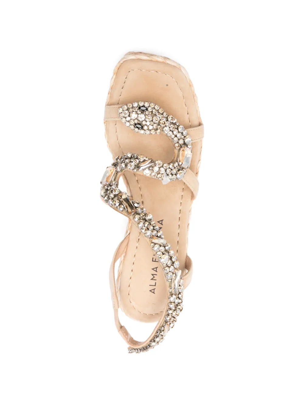 ALMA EN PENA Espadrilles verfraaid met sleehak Beige